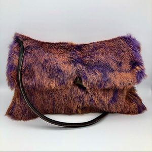 Funky Rabbit Fur Magnetic Shoulder Bag